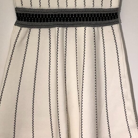Milly Minis Vertical Textured Fit Flare White Black or Navy Dress Girls Size 12 - Picture 9 of 9